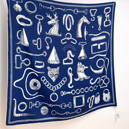 HERMES 25S SCARF 135 IN CASHMERE SILK 854594