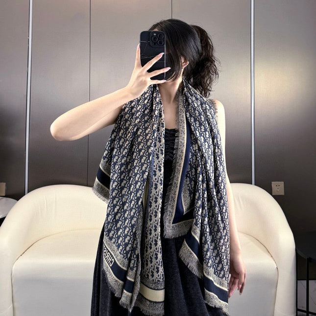 DIOR 26S SCARF 140CM IN CASHMERE SILK 313216