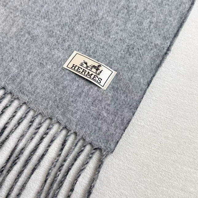 HERMES 25S SCARF 190 IN CASHMERE 986002