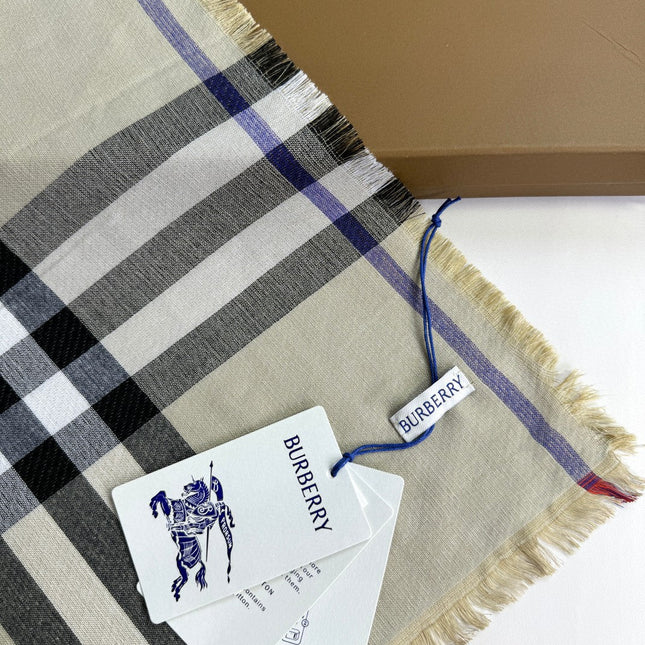 BURBERRY 26S SCARF 220CM IN CASHMERE SILK 303203