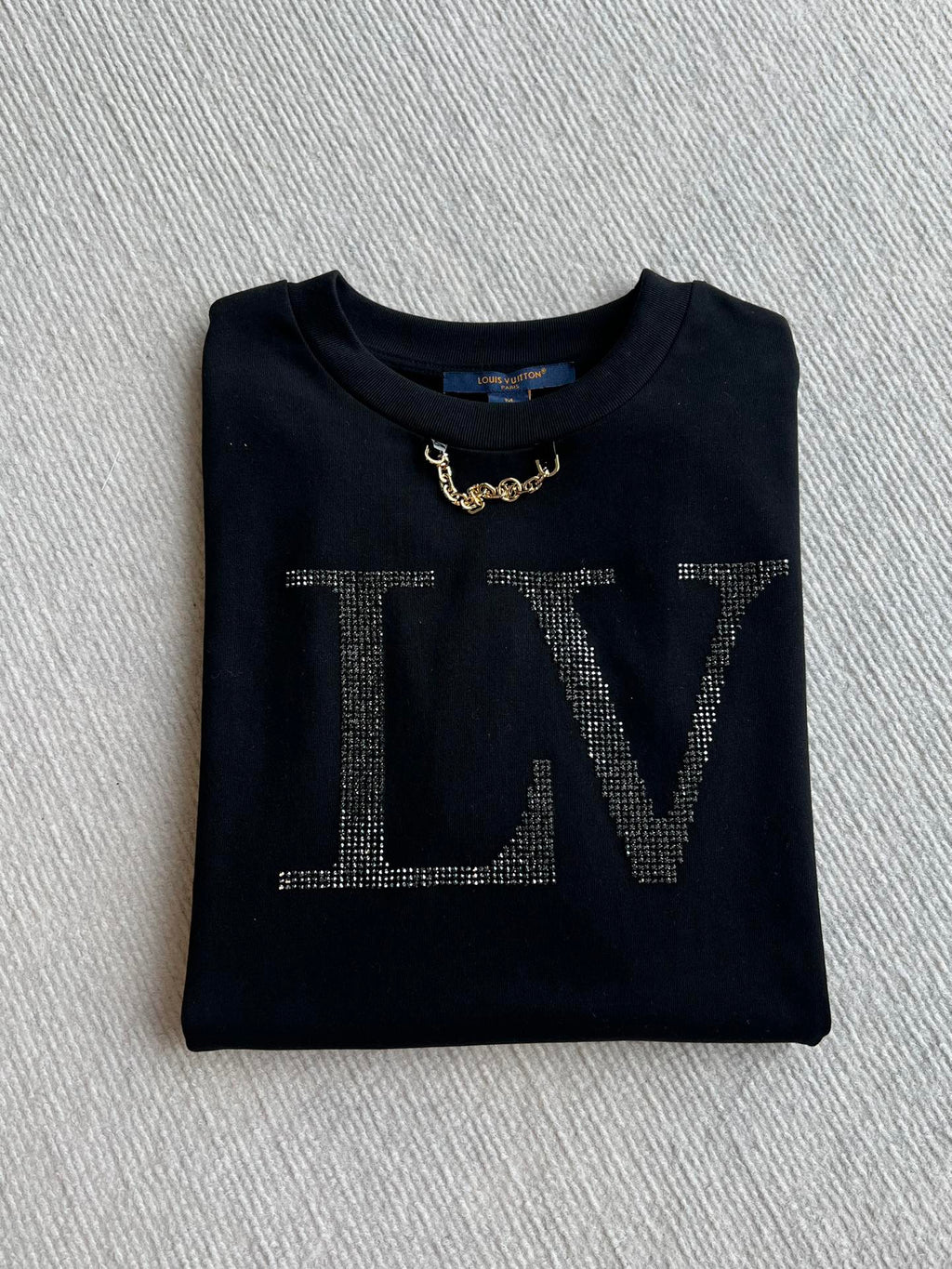 LOUIS VUITTON DIAMOND ROUND NECK SHORT SLEEVE T-SHIRT 275667