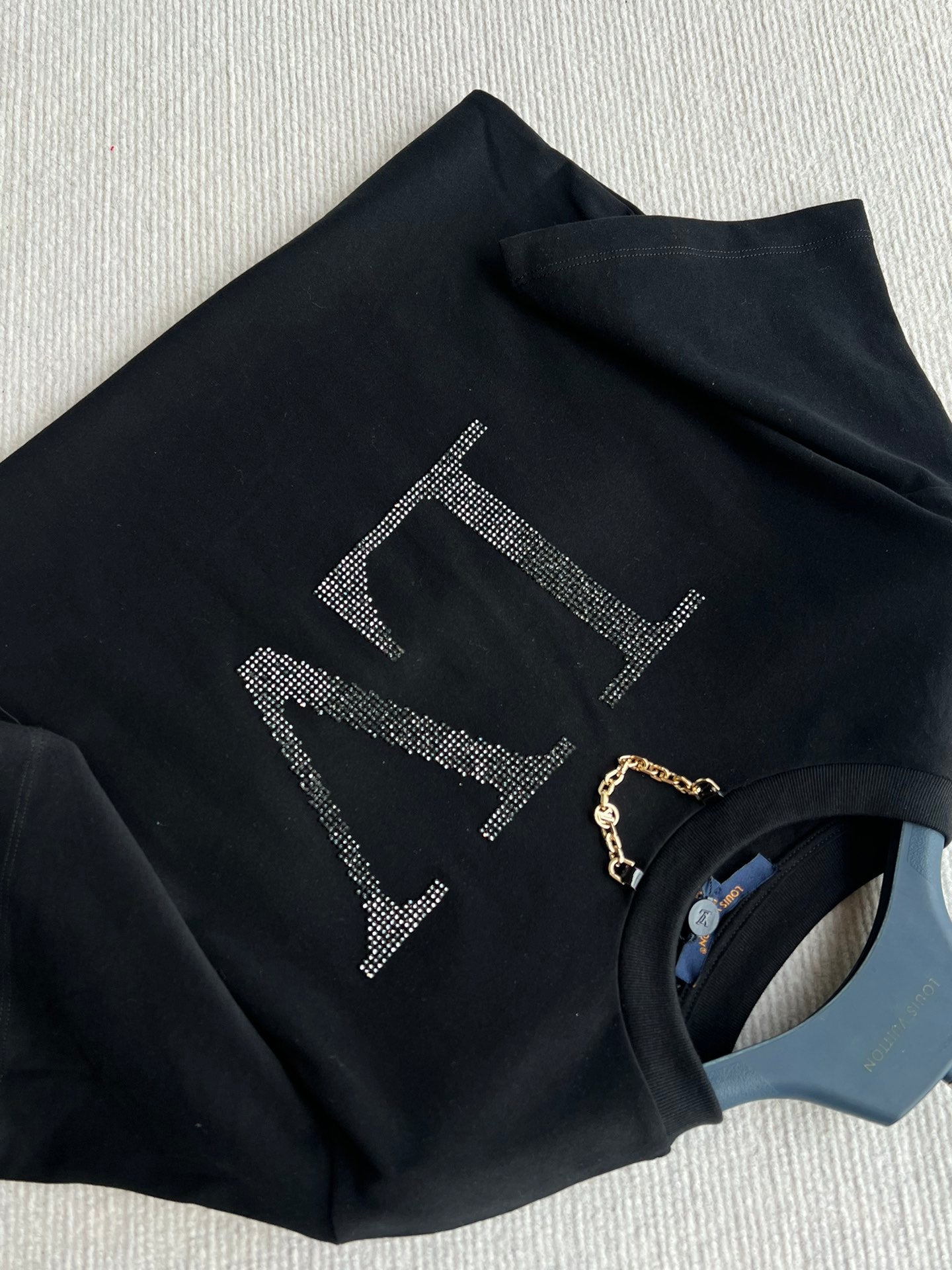 LOUIS VUITTON DIAMOND ROUND NECK SHORT SLEEVE T-SHIRT 275667