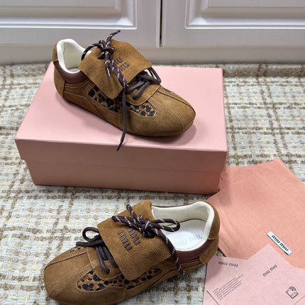 MIUMIU 26S SNEAKERS IN DARK BROWN SUEDE 01