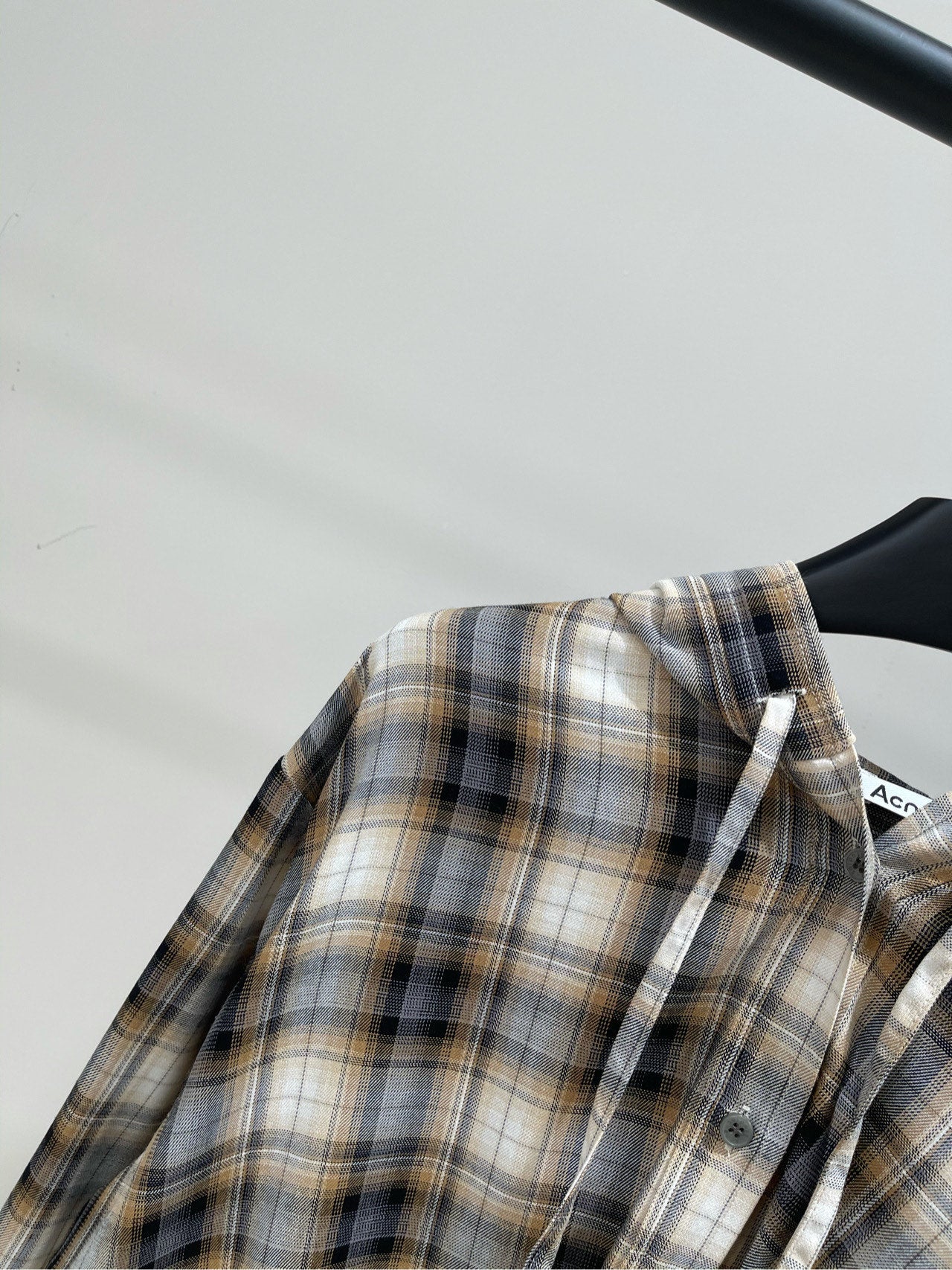 ACNE STUDIOS INSPIRED HOODED PLAID SHIRT + PAPERBAG SHORTS SET 267905
