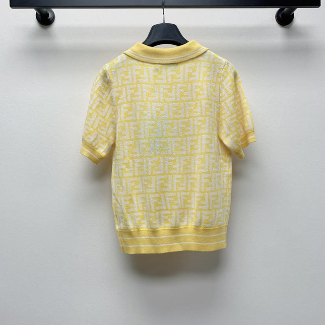 Fendi 25C Polo Shirt Yellow 228190