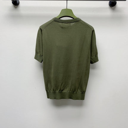 GUCCI SHORT-SLEEVE KNIT TOP 271725