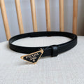 PRADA 25S BELT 15 MM IN BLACK CALFSKIN 598410