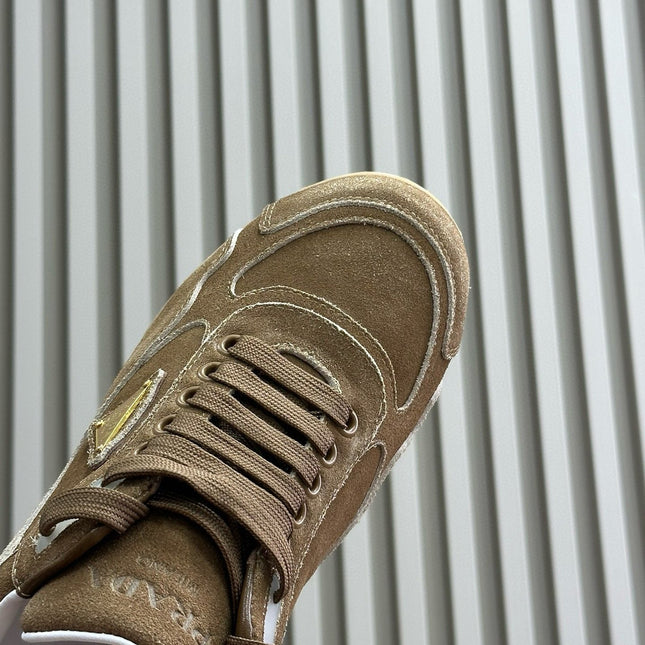 PRA TRAIL FADED SUEDE SNEAKERS CINNAMON