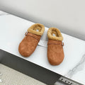 ALAIA 26S MULE IN BROWN SUEDE AND WOOL