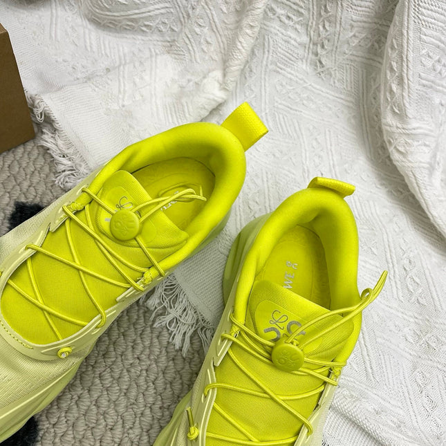LOEWE 26S CLOUDSOLO SNEAKERS IN LIME YELLOW RECYCLED POLYESTER
