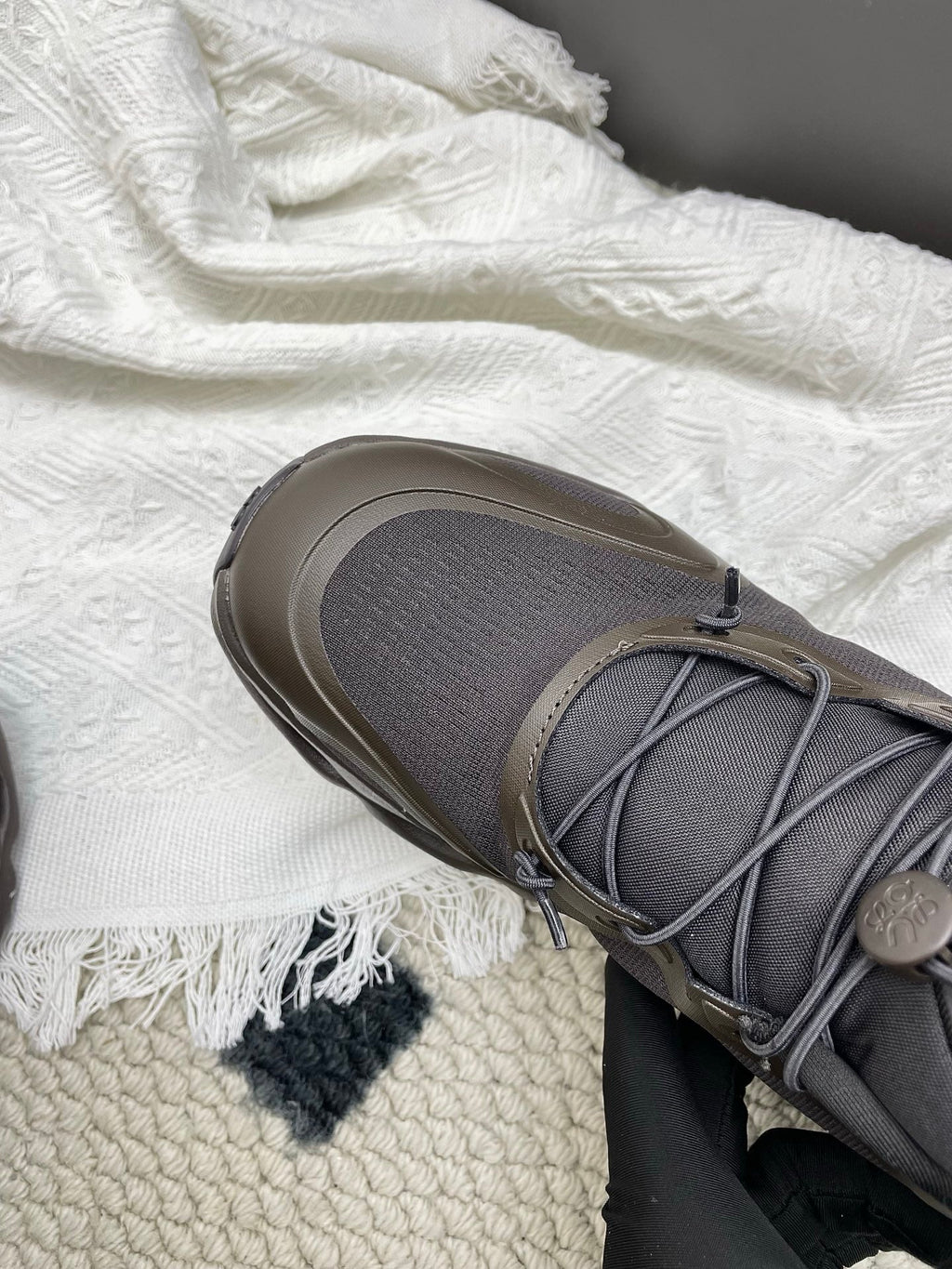LOEWE 26S CLOUDSOLO SNEAKERS IN DARK BROWN RECYCLED POLYESTER