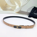 CC BELT 20 MM IN CAMEL BROWN CALFSKIN WITH GOLD MIX BLACK METAL BUCKLE