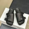 LOEWE 26S EASE SLIDE IN BLACK CALFSKIN