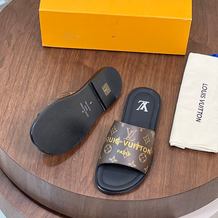 LV OASIS MULE CHOCOLATE BROWN MONOGRAM CALFSKIN