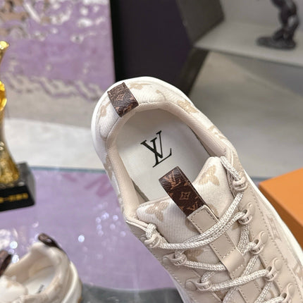 LV 26S RUSH XPLORER SNEAKER IN BEIGE MONOGRAM SUEDE