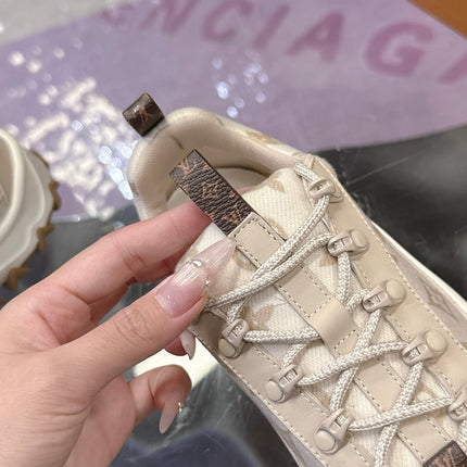 LV 26S RUSH XPLORER SNEAKER IN BEIGE MONOGRAM SUEDE