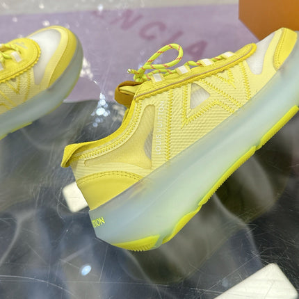 LV 26S SKATE SNEAKERS IN YELLOW MESH TRANSLUCENT SOLE