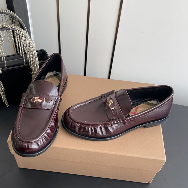 BURBERRY 26S LOAFERS IN DARK BROWN CALFSKIN