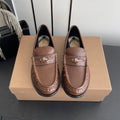 BURBERRY 26S LOAFERS IN BROWN CALFSKIN