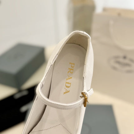 Pra Ballerina Pumps 40 White Lambskin