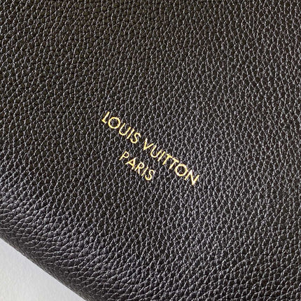 LV 25S LOW KEY HOBO BAG 35 CM IN BLACK CALFSKIN