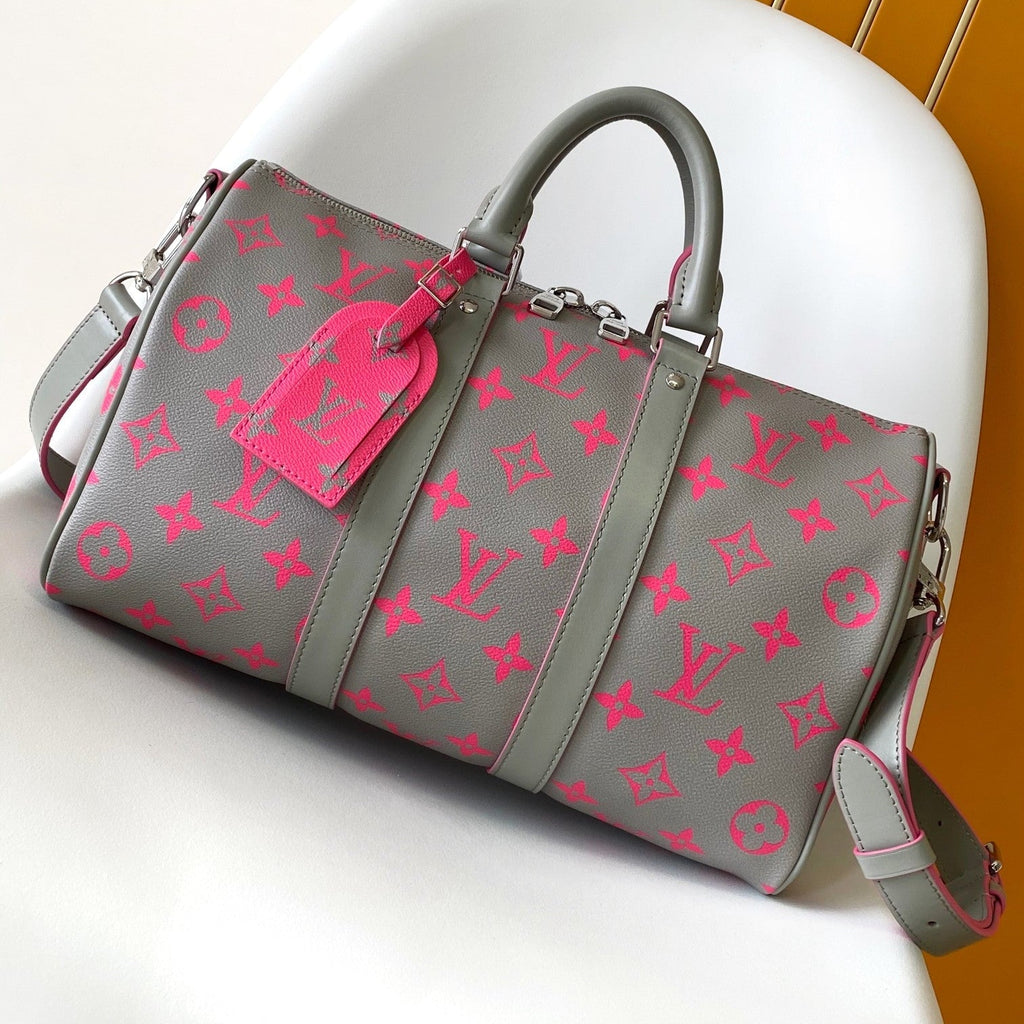 LV 26S KEEPALL 34 IN DARK GREY MONOGRAM CANVAS