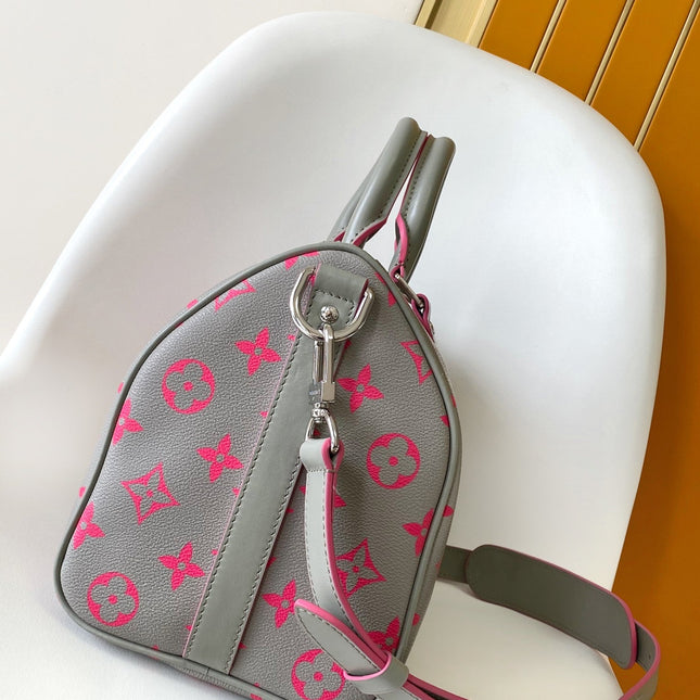 LV 26S KEEPALL 34 IN DARK GREY MONOGRAM CANVAS