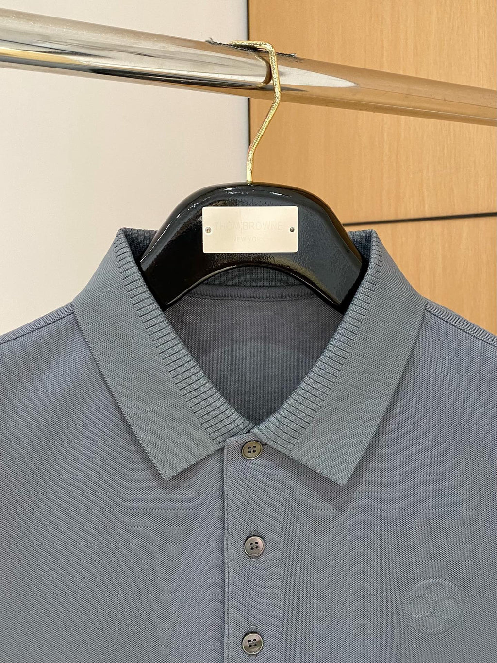 LV POLO SHIRT IN GRAY MESH BEADED COTTON FABRIC 238854