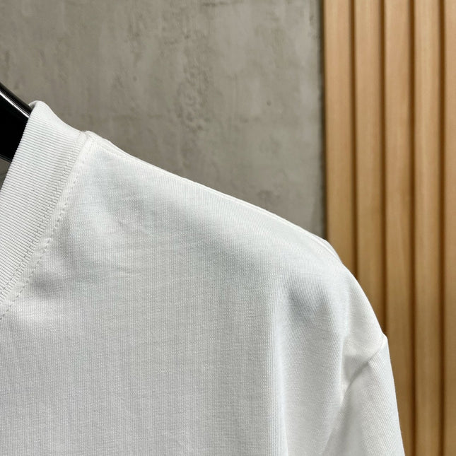 LV T-SHIRT IN WHITE EMBROIDERED LOGO PURE COTTON 238777