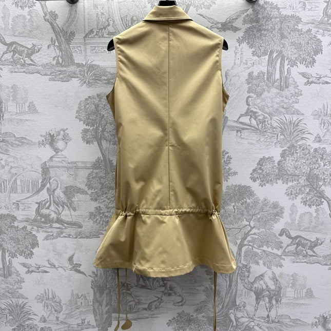 Gucci 25 Polo Shift Dress Cookies And Cream Polyester 231769