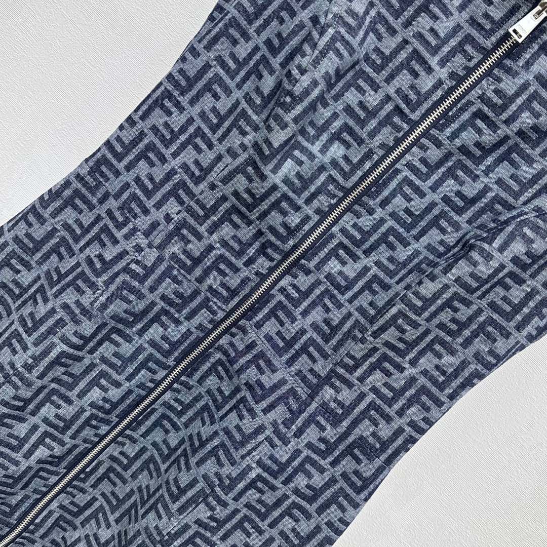 FEND 25S VEST DRESS DENIM JACQUARD 264599