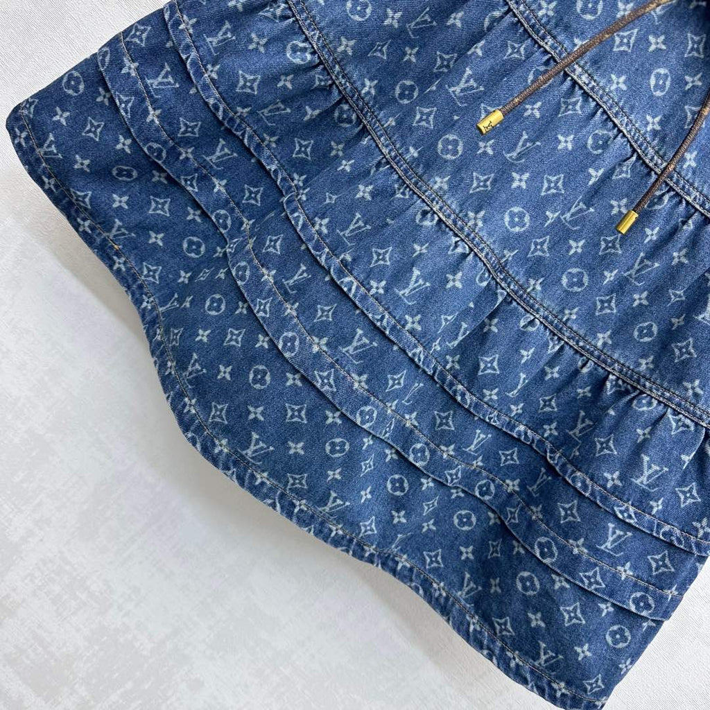 LV DENIM SKIRT WITH LOGO PRINT 274802