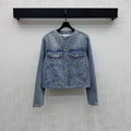 CELINE 26S CREW NECK DENIM JACKET 113