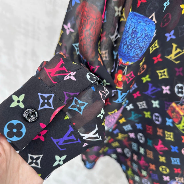 LV 26S PATTERNED LONG-SLEEVE SHIRT STYLE 182