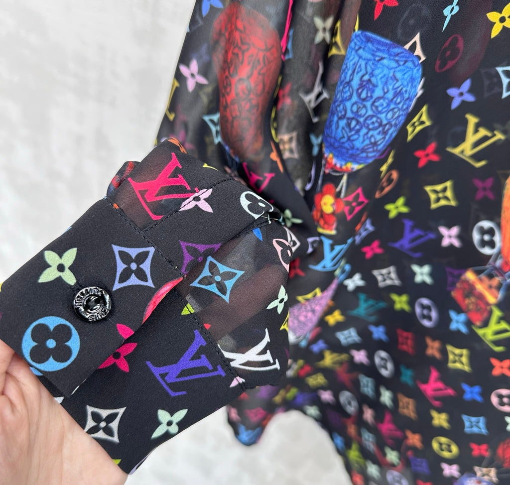 LV 26S PATTERNED LONG-SLEEVE SHIRT STYLE 182