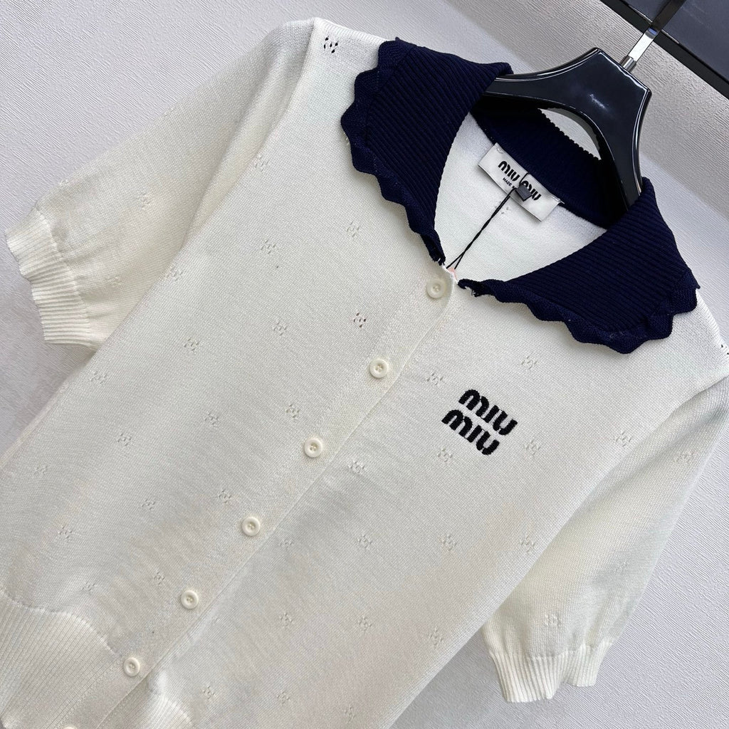 MIUMIU 26S KNIT CARDIGAN TOP 1252