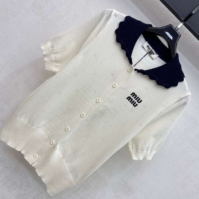 MIUMIU 26S KNIT CARDIGAN TOP 1252