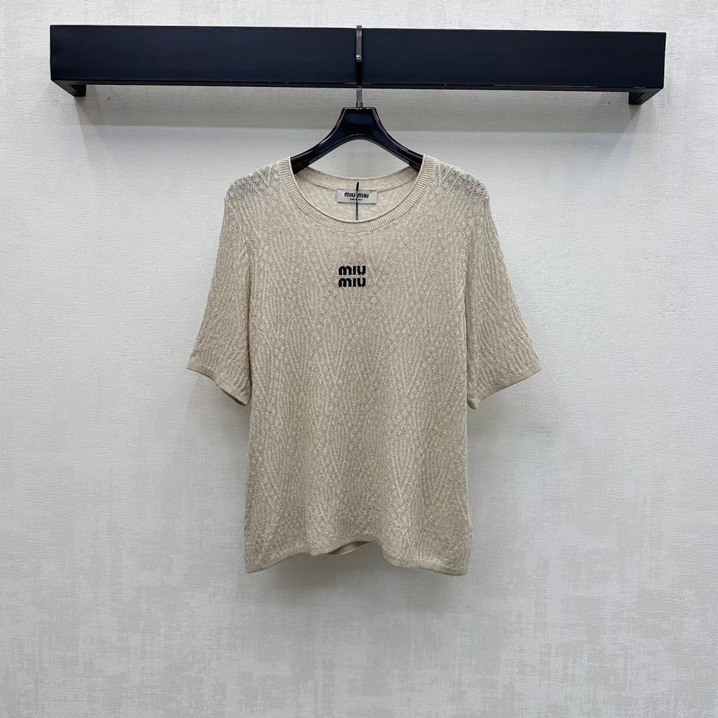 MIUMIU 26S CREWNECK KNIT TOP 1224