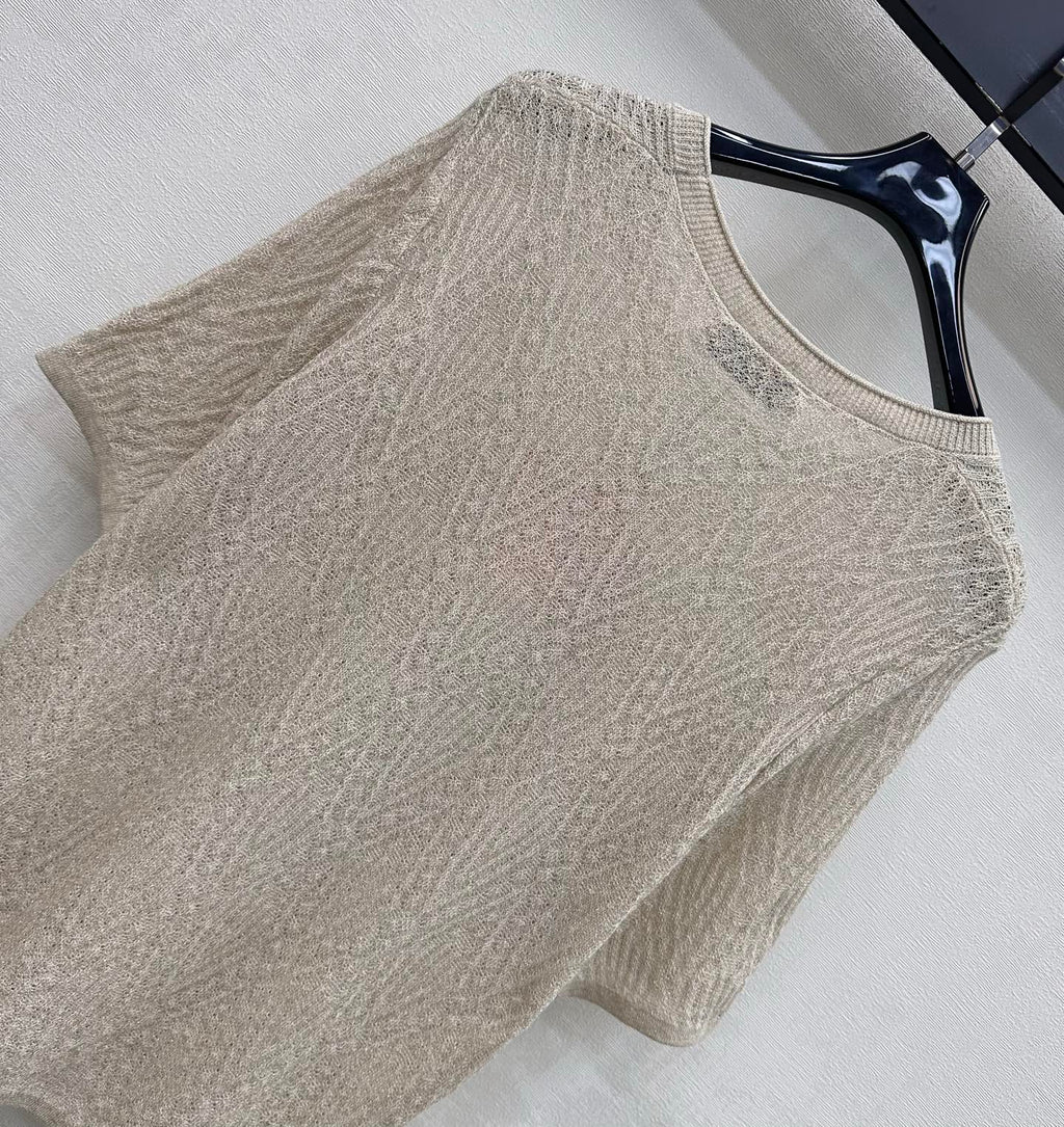MIUMIU 26S CREWNECK KNIT TOP 1224