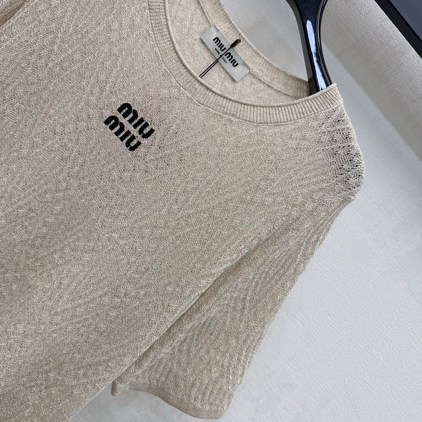MIUMIU 26S CREWNECK KNIT TOP 1224
