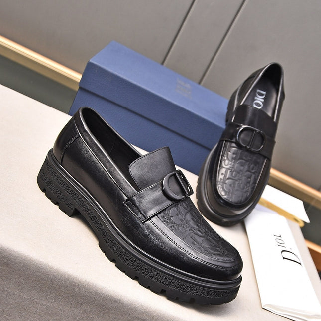 CD SYMBOL EXPLORER LOAFER BLACK MONOGRAM CALFSKIN