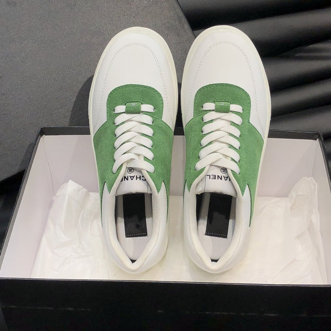 CC SNEAKERS TRAINERS GREEN SUEDE LEATHER