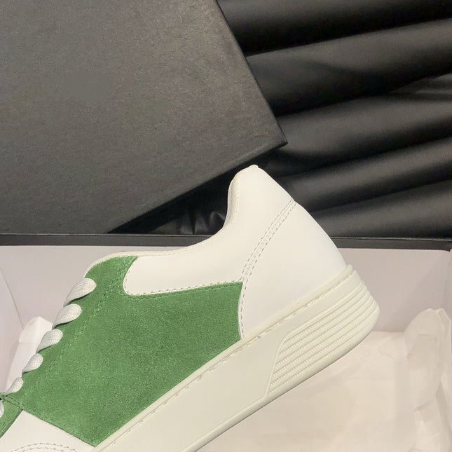 CC SNEAKERS TRAINERS GREEN SUEDE LEATHER