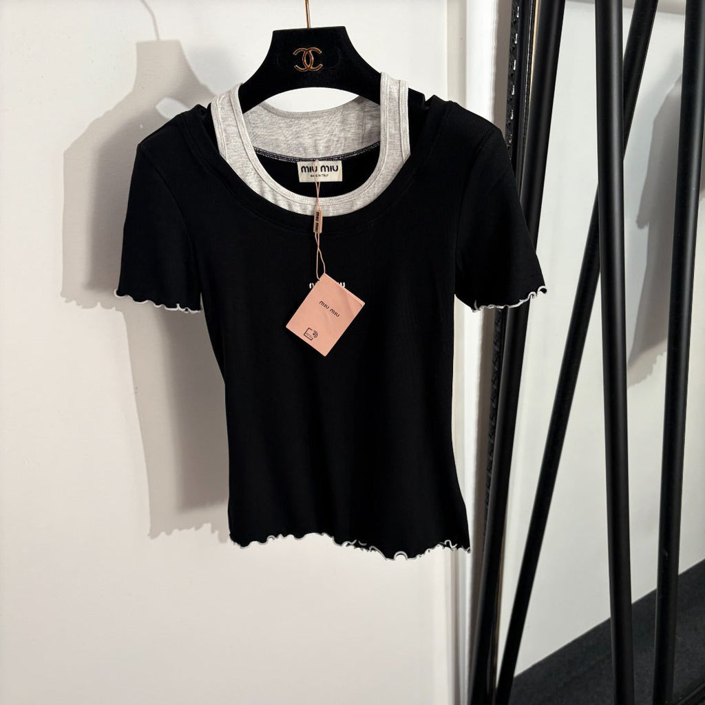 MIUMIU 26S SHORT SLEEVE T-SHIRT 1208