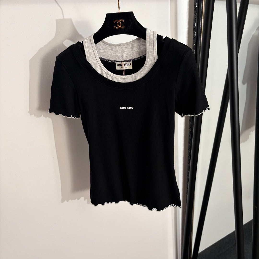 MIUMIU 26S SHORT SLEEVE T-SHIRT 1208
