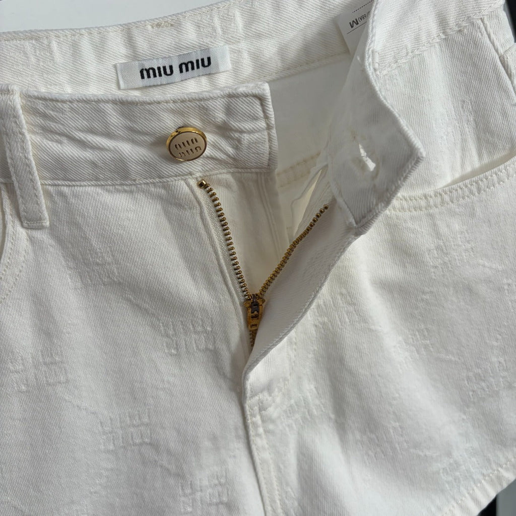 MIUMIU 26S DENIM SHORTS 1176