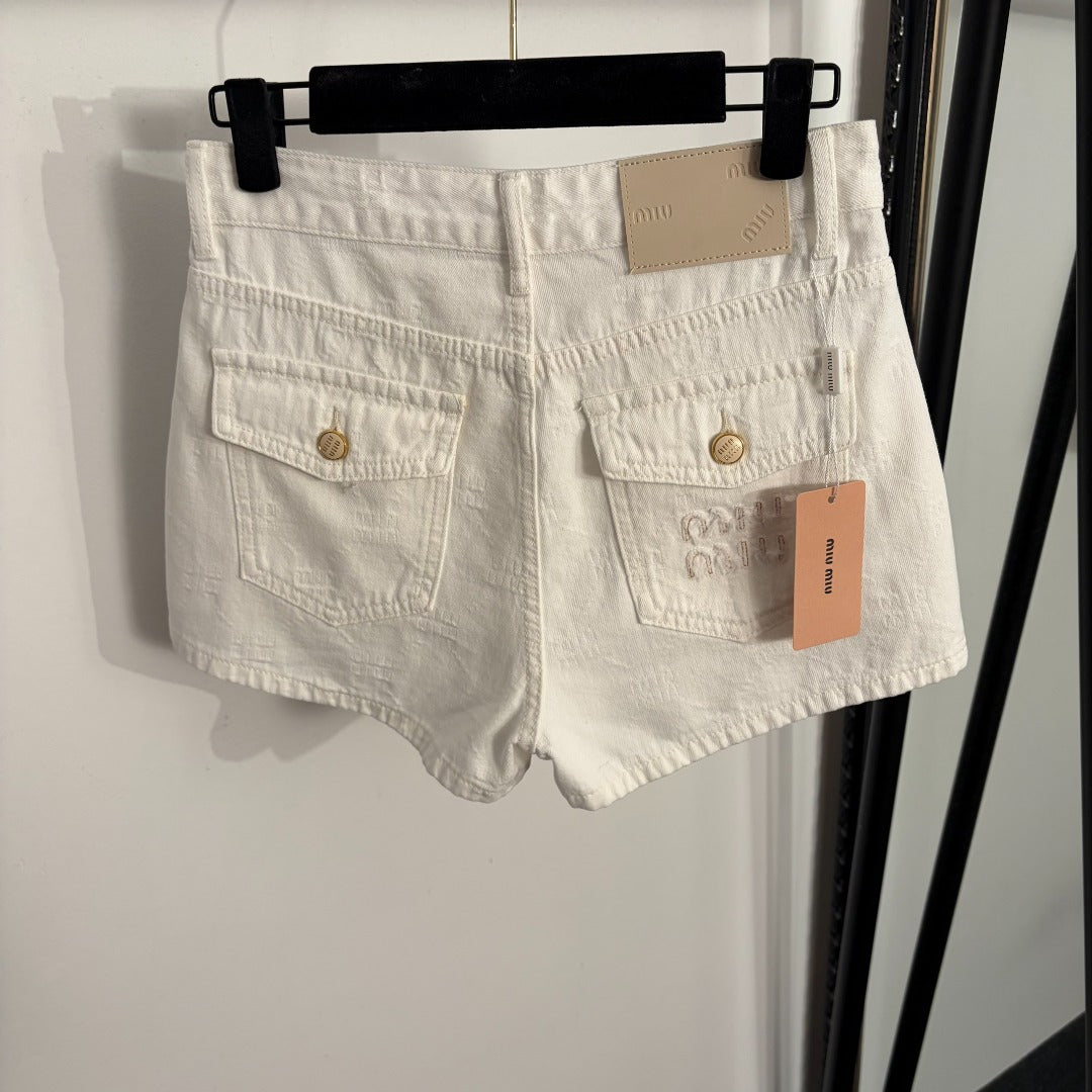 MIUMIU 26S DENIM SHORTS 1176
