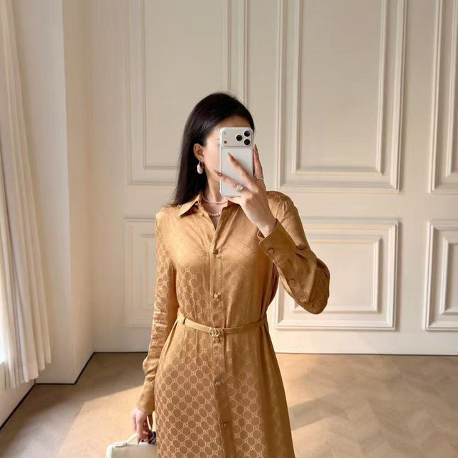 GUCCI 26S LONG SLEEVE SHIRT DRESS 302