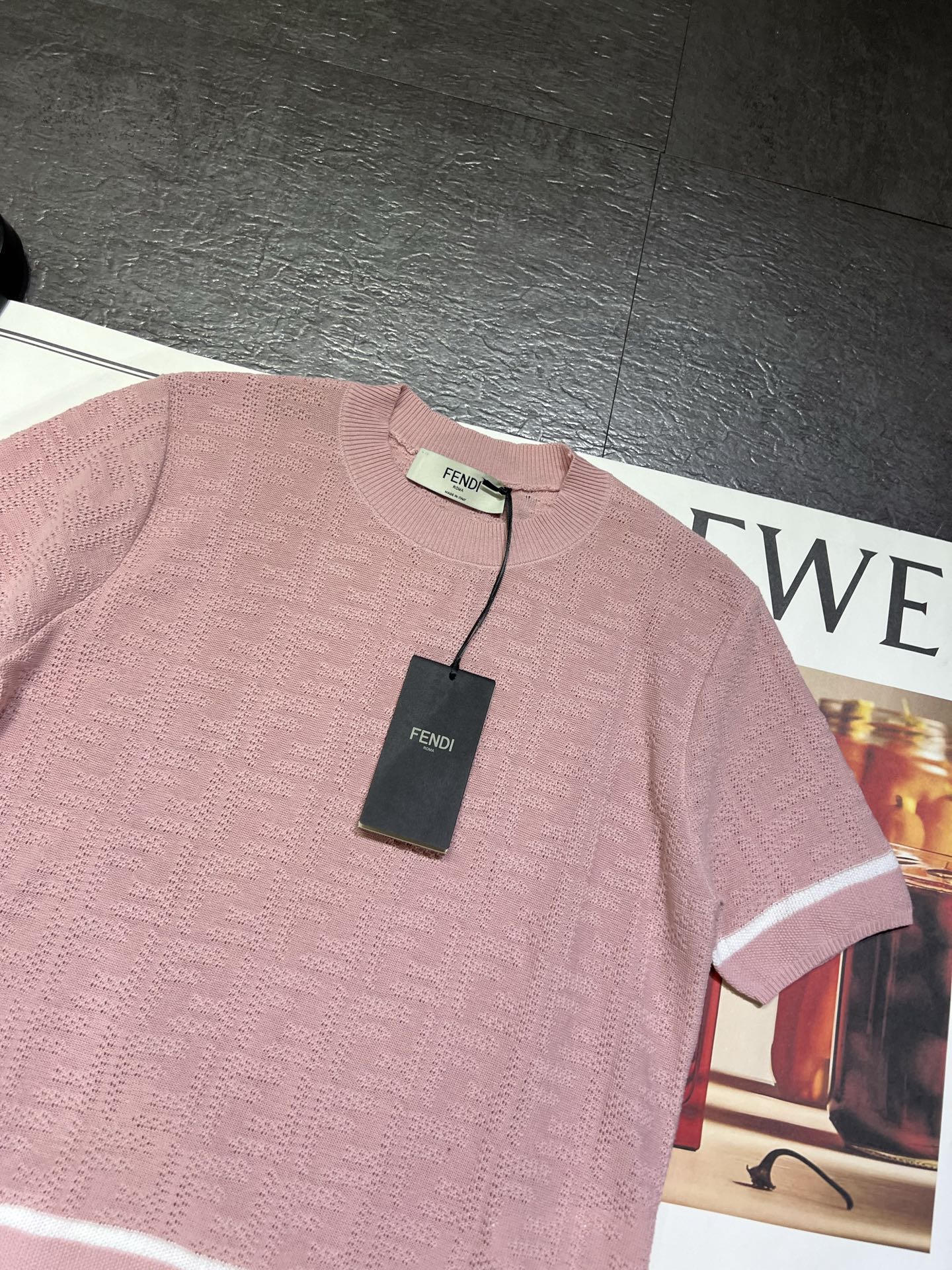 FENDI 26S SHORT SLEEVE KNIT T-SHIRT 222