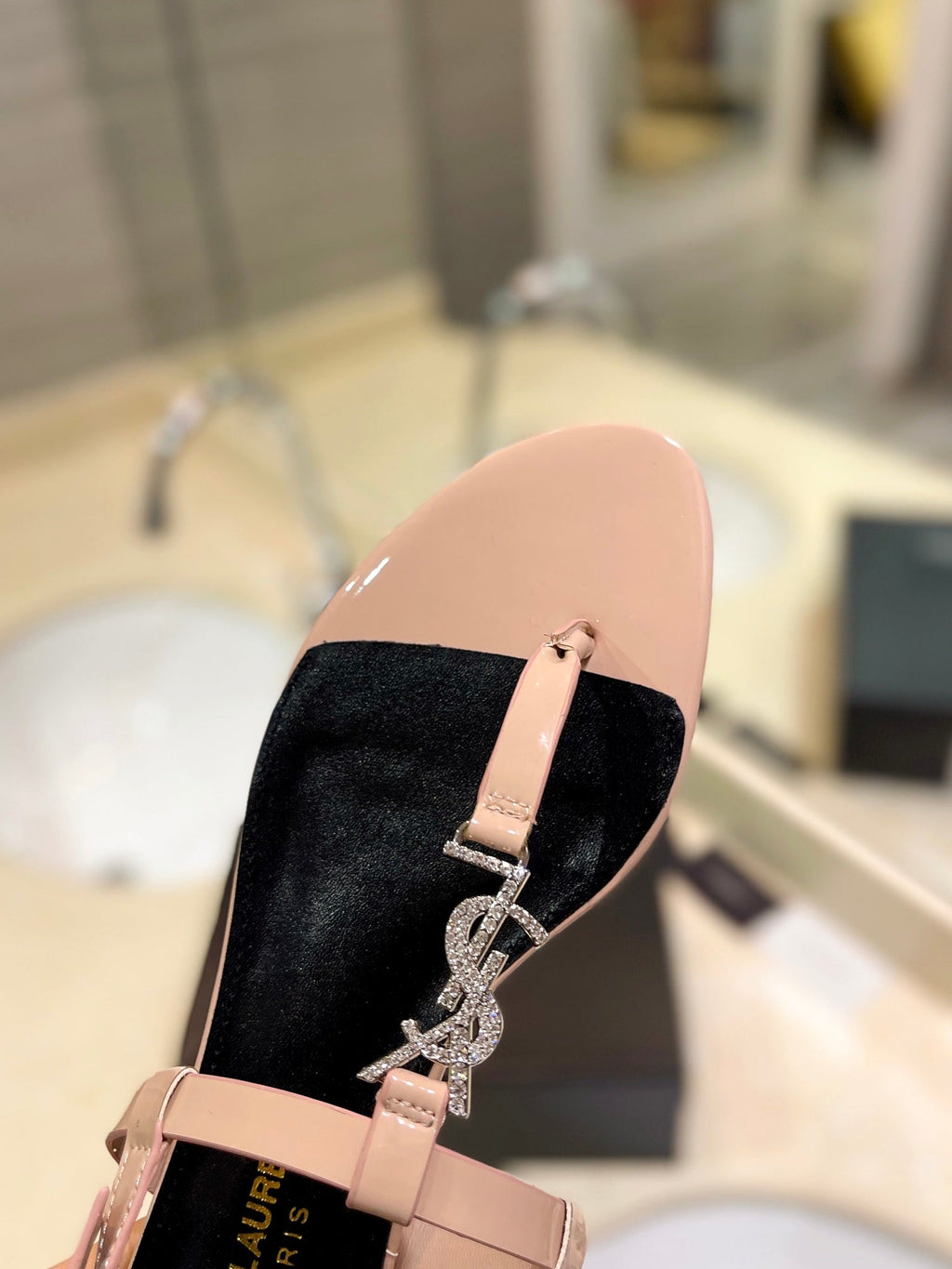 SL CASSANDRA SANDALS TAN POLISHED CALFSKIN